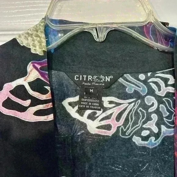Citron Santa Monica 80%, 20% Silk Rayon Kimono Top This is a beauty! - Picture 2 of 5